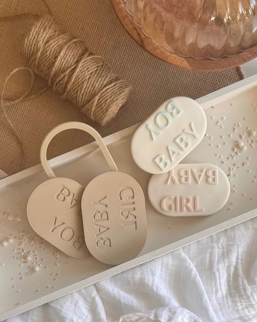 Les Plaques Minimalistes "Baby Girl" (Duo)