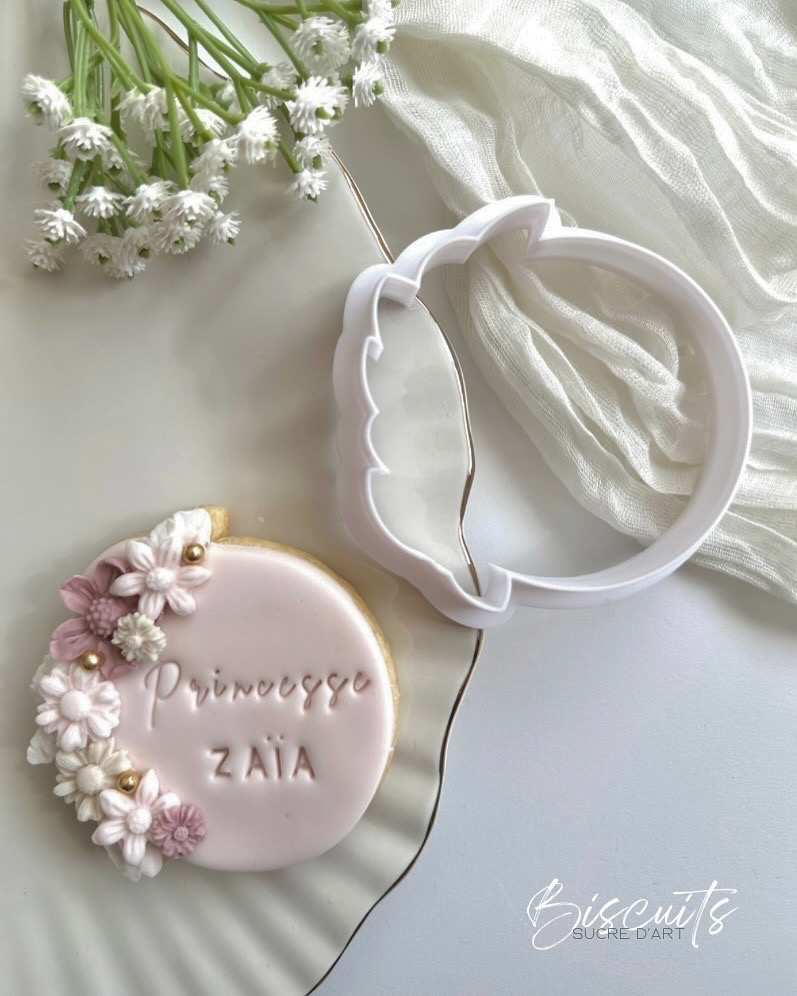 La Plaque Ronde "Couronne Florale" (À Personnaliser)