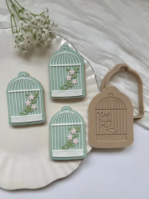 Cage à Oiseaux Fleurie (Duo)